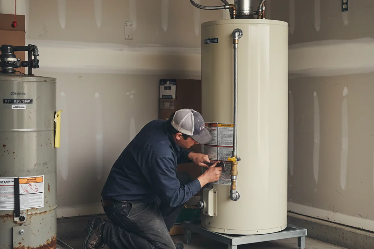 Water heater and shutoff valve replacement in Chauvin